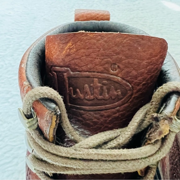 Justin L0995 Cowhide Copper Grizzly Brown Leather Women’s Chukka/Ankle Boots 6 B - Picture 11 of 16